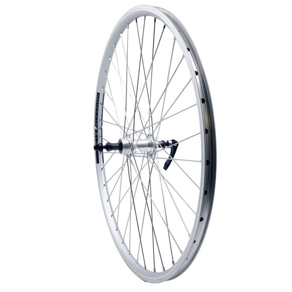 26-Inch Alex DC-19 Rear Silver Doublewall QR 5-8 speed Freewheel Wheel