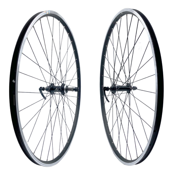Alex DC19 700c Doublewall Hybrid Black QR Freewheel Wheelset