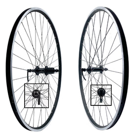 Alex DC19 700c Black QR HG Cassette Type Doublewall Wheelset 9x100 Front 10x135mm Rear