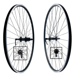 Alex DC19 700c Black QR HG Cassette Type Doublewall Wheelset 9x100 Front 10x135mm Rear