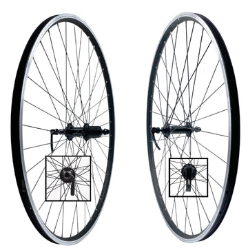 Alex DC19 700c Black QR HG Cassette Type Doublewall Wheelset 9x100 Front 10x135mm Rear Alex