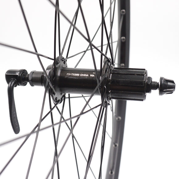 Alex DC19 700c Black QR HG Cassette Type Doublewall Wheelset 9x100 Front 10x135mm Rear