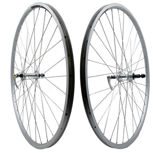 Alex DC19 700c Doublewall Hybrid Silver QR Freewheel Wheelset