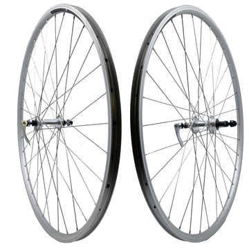 Alex DC19 700c Doublewall Hybrid Silver QR Freewheel Wheelset - The Bikesmiths