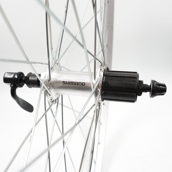 Alex DC19 700c Doublewall Shimano HG Hybrid Silver QR Rear Wheel