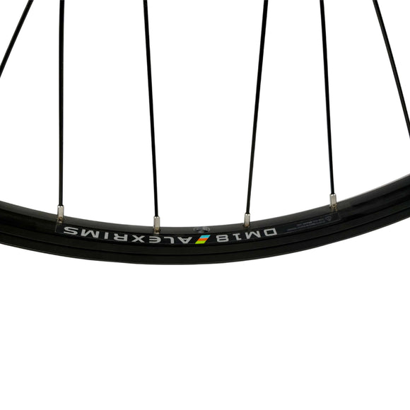 Alex DM18 27.5-inch FRONT and REAR HG Cassette Type Disc Black Wheelset QR 9x100mm/ 10x135mm