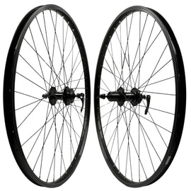 Alex DM18 27.5-inch FRONT and REAR HG Cassette Type Disc Black Wheelset QR 9x100mm/ 10x135mm