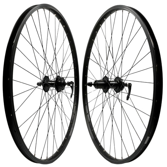 Alex DM18 27.5-inch FRONT and REAR HG Cassette Type Disc Black Wheelset QR 9x100mm/ 10x135mm