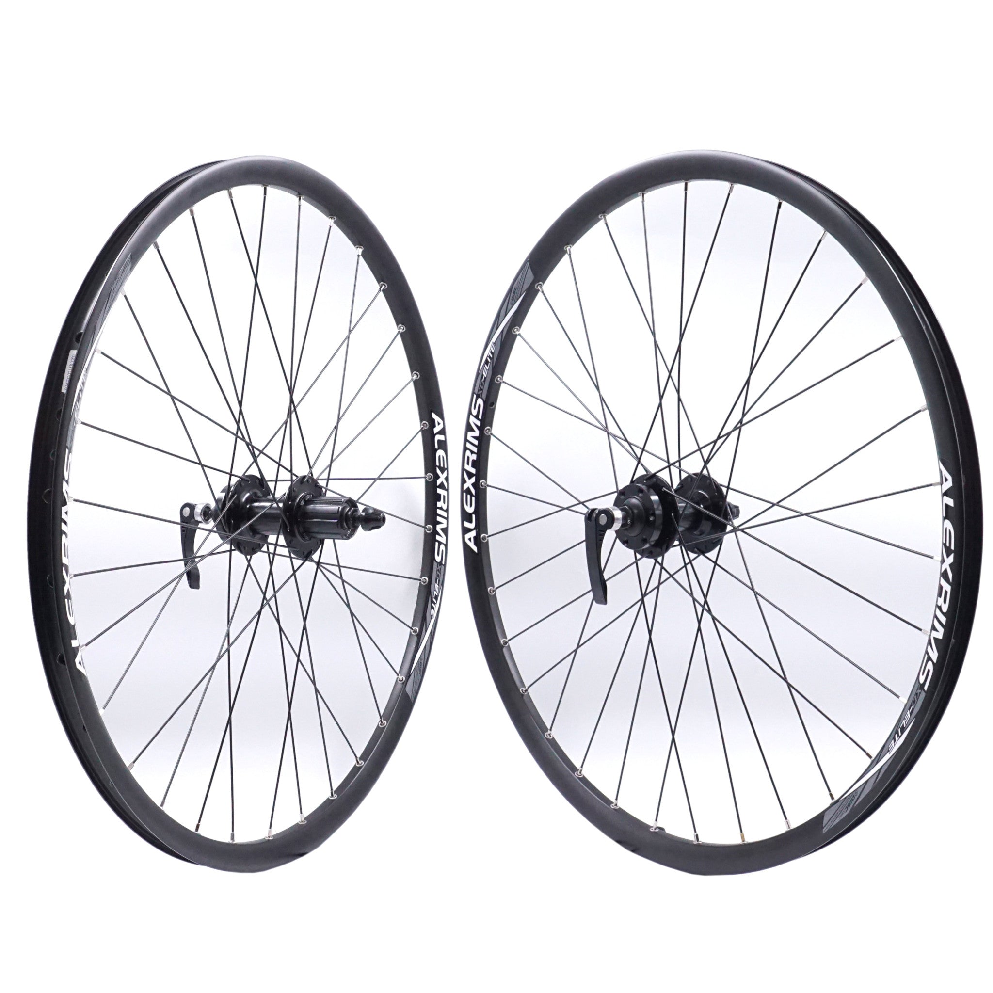 Alex XD-Elite 27.5 Inch Black Front and Rear QR 6-Bolt Disc HG Cassette Type Wheelset