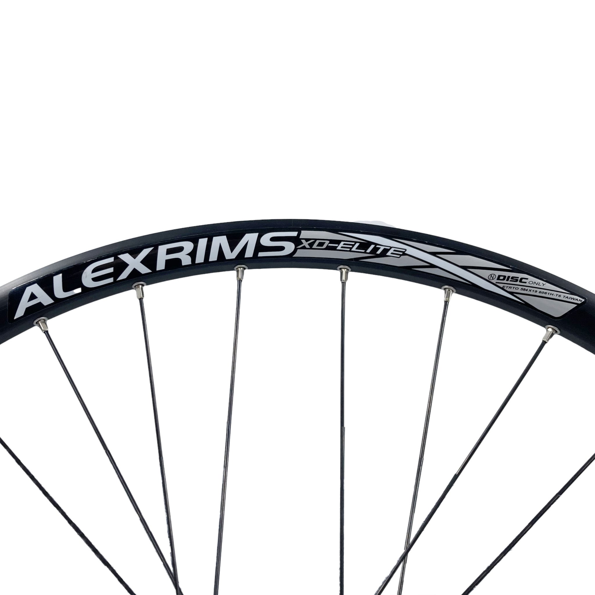 Alex XD-Elite 27.5 Inch Black Front and Rear QR 6-Bolt Disc HG Cassette Type Wheelset