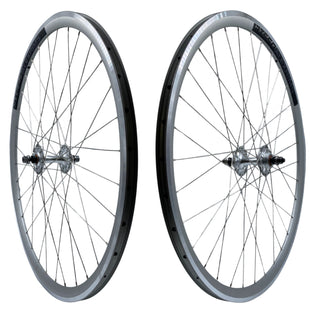 Alex AT550 700c 9x100 Front 10x120 Rear Track Fixed/Freewheel Wheelset Silver Alex