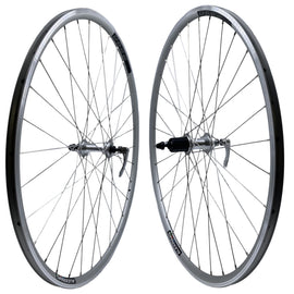 Alex DA22 700c Silver Formula Double Wall QR Cassette type Road Bike Wheelset