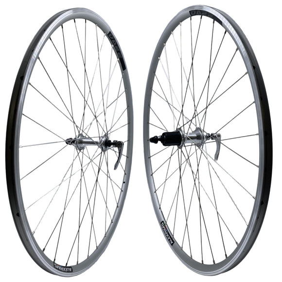 Alex DA22 700c Silver Formula Double Wall QR Cassette type Road Bike Wheelset