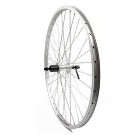 Alex DM18 26-inch 10x135 QR Rear Doublewall HG Cassette Type Silver Wheel