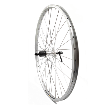 Alex DM18 26-inch 10x135 QR Rear Doublewall HG Cassette Type Silver Wheel