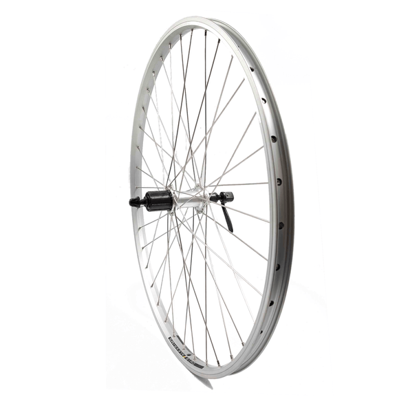 Alex DM18 26-inch 10x135 QR Rear Doublewall HG Cassette Type Silver Wheel