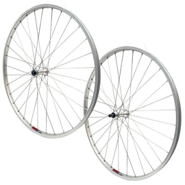 Sun CR-18 9x100 Front 10x126 Rear QR 27 Inch Freewheel Silver Wheelset