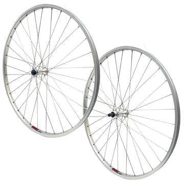 Sun CR-18 9x100 Front 10x126 Rear QR 27 Inch Freewheel Silver Wheelset
