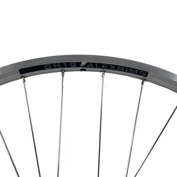 Alex DH19 700c Silver Hybrid Rear Wheel HG Cassette Type QR - The Bikesmiths
