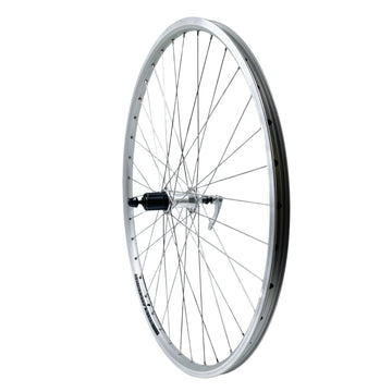 Alex DH19 700c Silver Hybrid Rear Wheel HG Cassette Type QR - The Bikesmiths