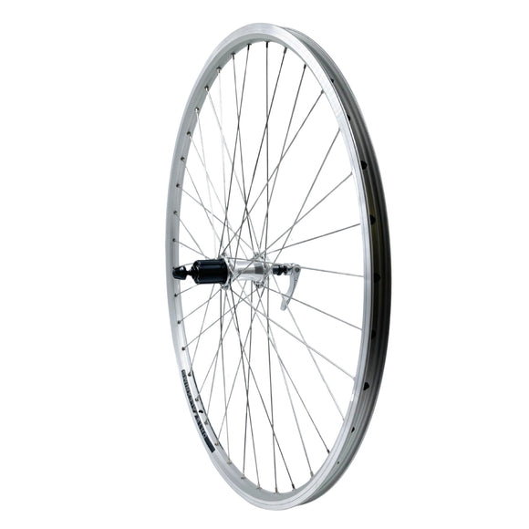 Alex DH19 700c Silver Hybrid Rear Wheel HG Cassette Type QR