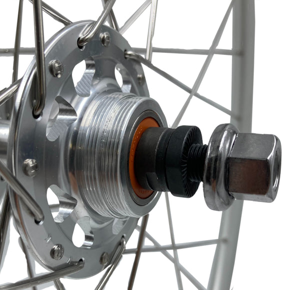 Alex R450 700c Formula 9x100 Front 10x120 Rear Track Fixed Gear Wheelset Silver