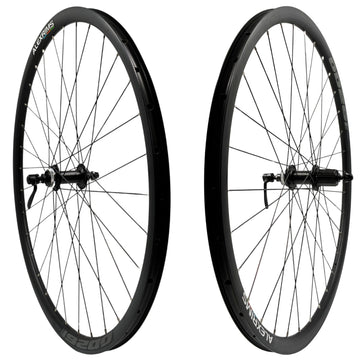 Alex GD26 Black 700/29" Tubeless Front and Rear Centerlock Disc Shimano QC-300 HG Gravel Wheelset  QR 9x100 10x135 Alex