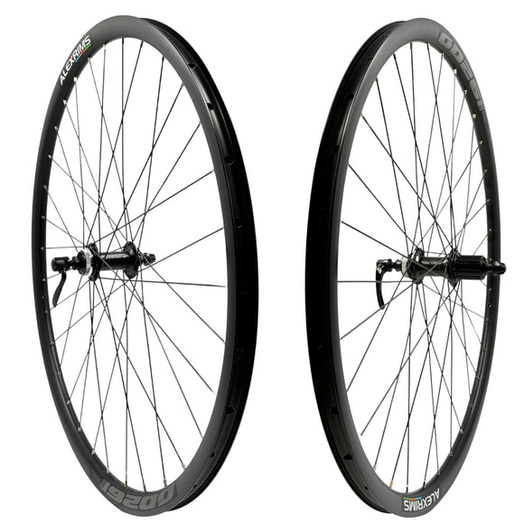 Alex GD26 Black 700/29" Front and Rear Tubeless Centerlock Disc Shimano HG Gravel Wheelset QR  9x100 10x135mm Alex