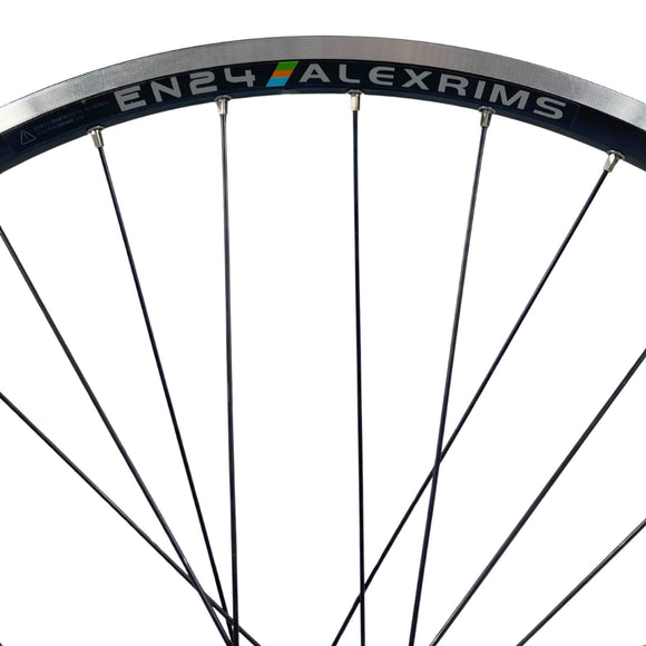 Alex EN24 26-inch Black Shimano Front 9x100 Rear 10x135 HG Cassette Wheelset