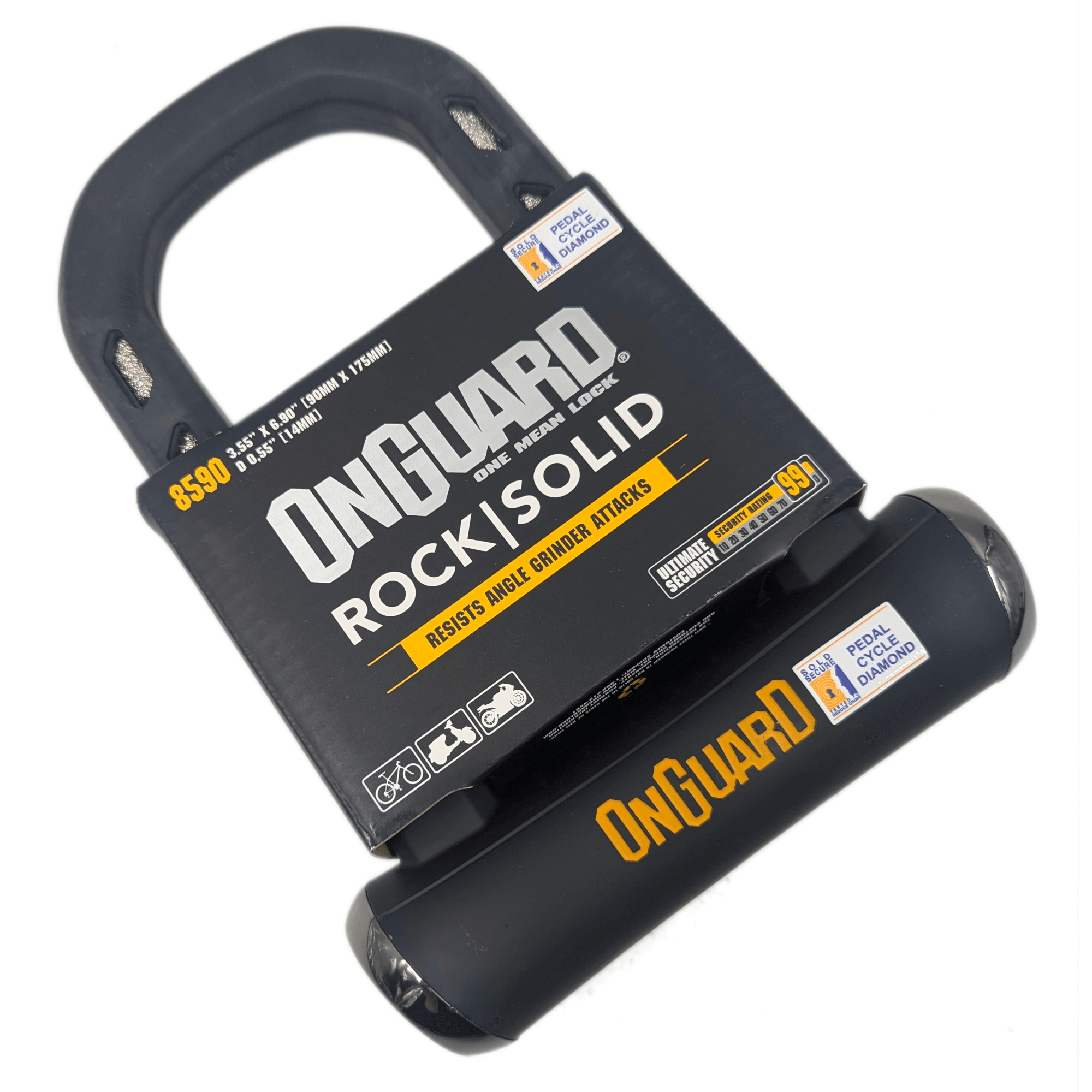 OnGuard 8590 RockSolid Grinder-Resistant U-Lock