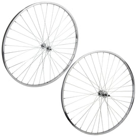 27 Inch Classic Chrome Wheelmaster Bolt-on Steel Freewheel type Bike Wheelset