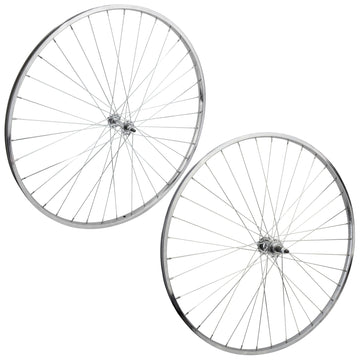 Wheelmaster 27 Inch Classic Chrome Bolt-on Steel Freewheel type Bike Wheelset - The Bikesmiths