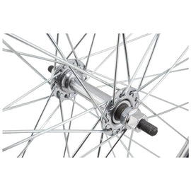 27 Inch Classic Chrome Wheelmaster Bolt-on Steel Bike Front Wheel - 0