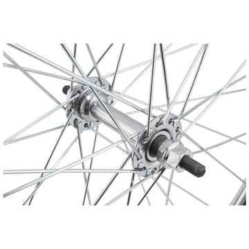 Wheelmaster 27 Inch Classic Chrome Bolt-on Steel Freewheel type Bike Wheelset - The Bikesmiths