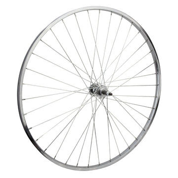 Wheelmaster 27 Inch Classic Chrome Bolt-on Steel Rear Freewheel type Bike Wheel - The Bikesmiths