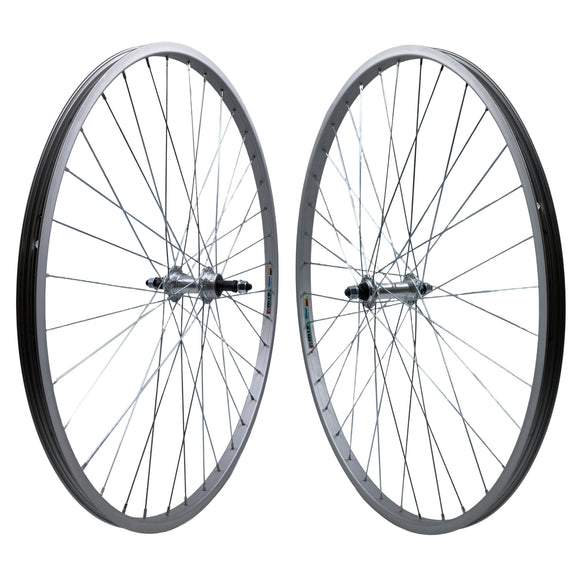 Weinmann RM19 27 Inch 100mm 126mm Bolt-On Freewheel Wheelset Silver