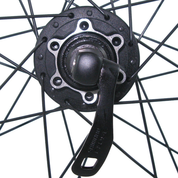 Sun Ringle Rhyno Lite 26-inch 9x100 QR Shimano Deore Disc Black Front Wheel