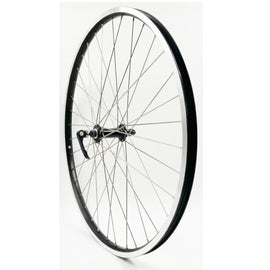 Weinmann ZAC19 26-inch 9x100 Front QR Black Wheel Silver Spokes
