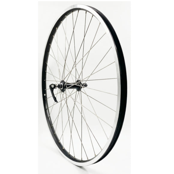 Weinmann ZAC19 26-inch 9x100 Front QR Black Wheel Silver Spokes