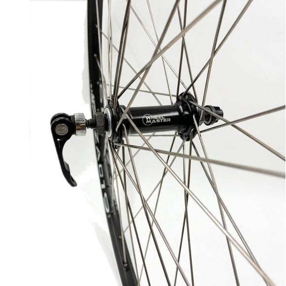 Weinmann ZAC19 26-inch 9x100 Front QR Black Wheel Silver Spokes