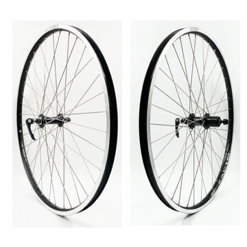 Weinmann ZAC19 26-inch 9x100 Front 10x135 Rear QR HG Type Black with Silver Spokes 36h BSB Wheelset