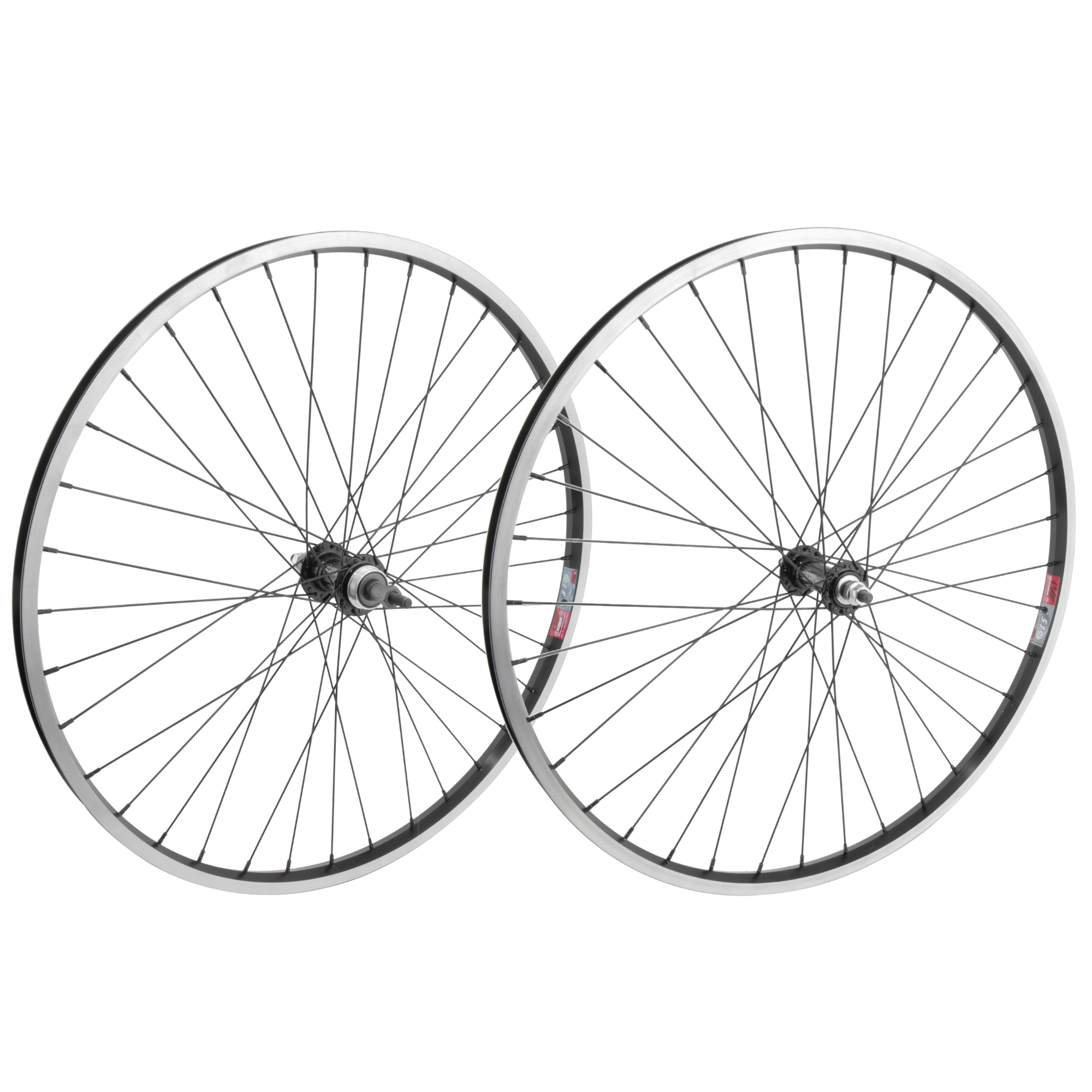 Wheel Master 26-Inch Black 100mm Front 135mm Rear Bolt-On Freewheel Type Wheelset