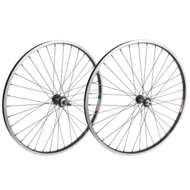 Wheel Master 26-Inch Black 100mm Front 135mm Rear Bolt-On Freewheel Type Wheelset