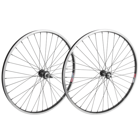 Wheel Master 26-Inch Black 100mm Front 135mm Rear Bolt-On Freewheel Type Wheelset