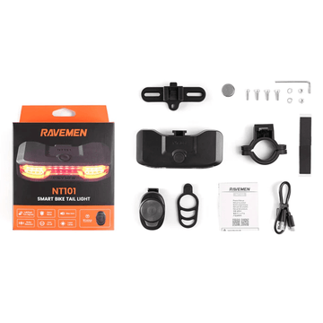 Ravemen NT101 Smart Bike Tail Light With Horn and Turn Signals Ravemen