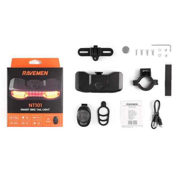 Ravemen NT101 Smart Bike Tail Light With Horn and Turn Signals