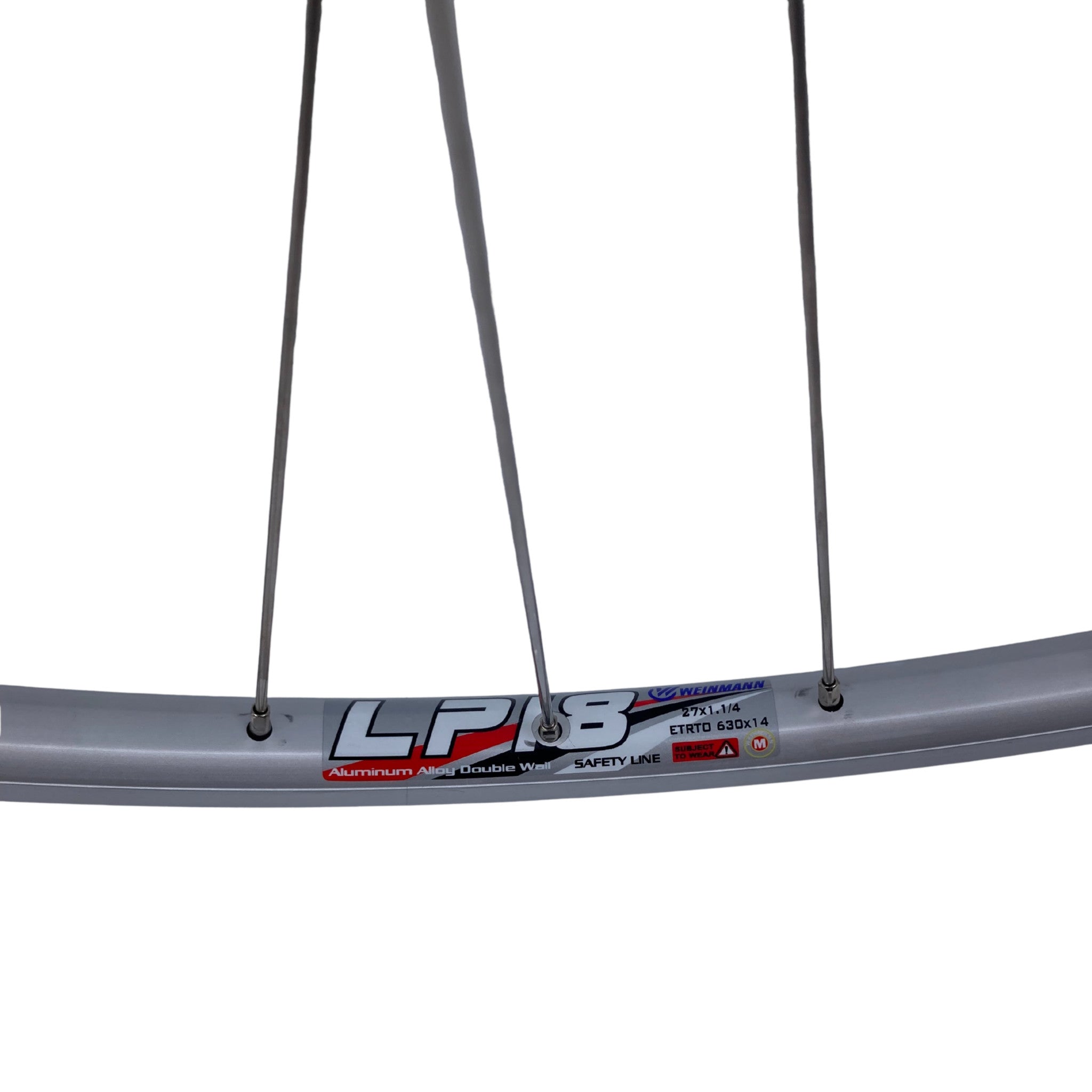 Weinmann LP18 Silver 27-inch 9x100 Front QR Sealed Bearing Road Bike Wheel