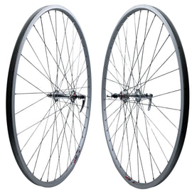 Weinmann LP18 Silver 27-inch 9x100 Front 10x126 Rear QR Sealed Bearing Freewheel Type Road Bike Wheelset