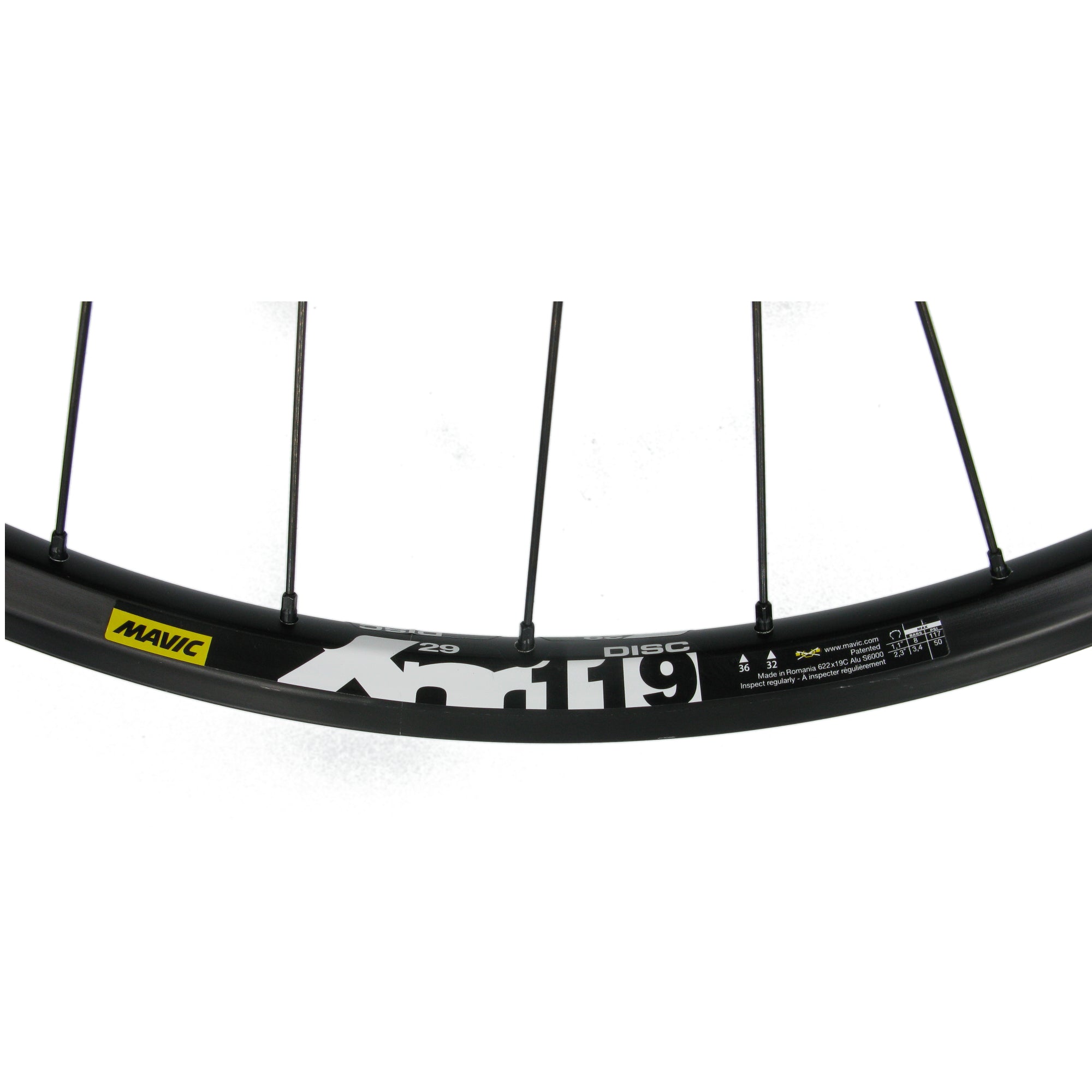 Mavic Shimano XM119 Black 26 Inch Cassette HG Disc 32h Wheelset QR