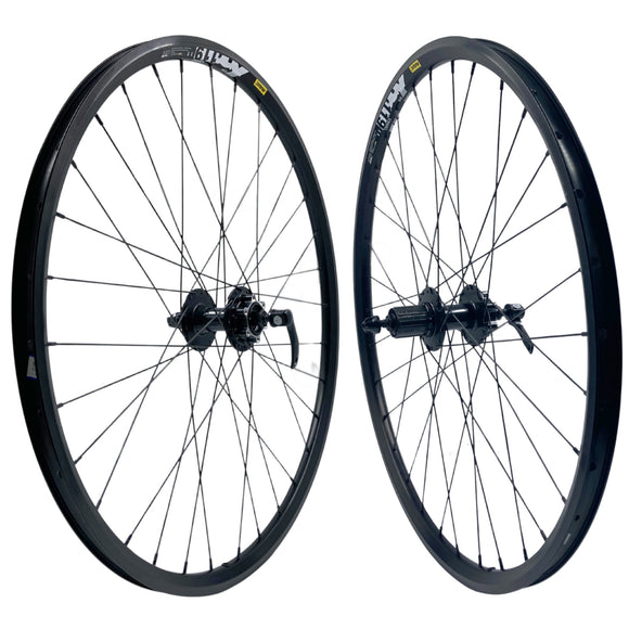 Mavic XM119 Black 26 Inch Shimano Cassette HG Disc 32h Wheelset QR 9x100mm FRONT/ 10x135mm REAR